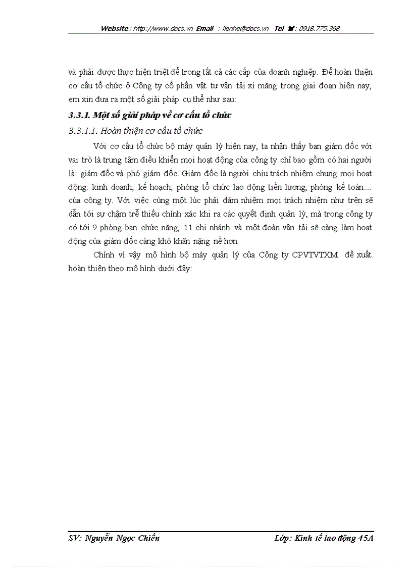 image for page Hoàn thiện cơ cấu tổ chức Công ty Cổ phần vật tư vận tải xi măng