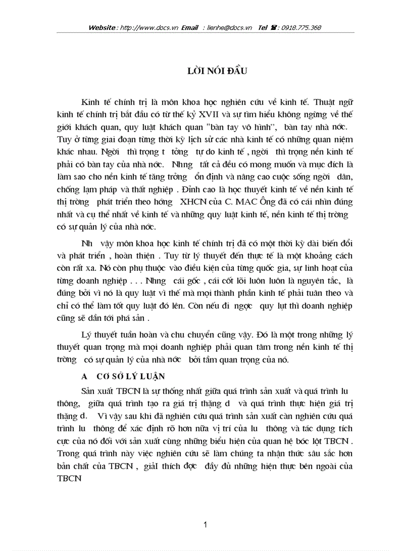 image for page Thời gian chu chuyển và số vòng chu chuyển