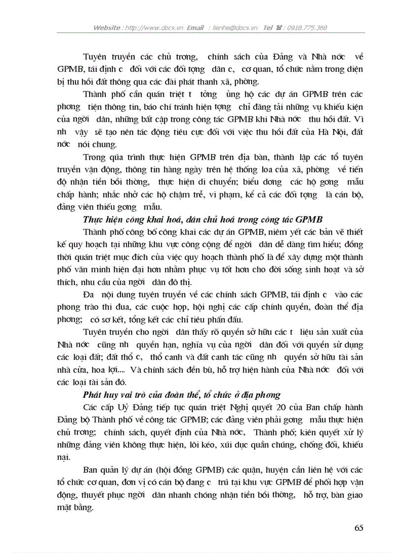 image for page Một số giải pháp chủ yếu nhằm đẩy nhanh công tác giải phóng mặt bằng trong thực hiện các dự án đầu tư trên địa bàn Thành phố Hà Nội