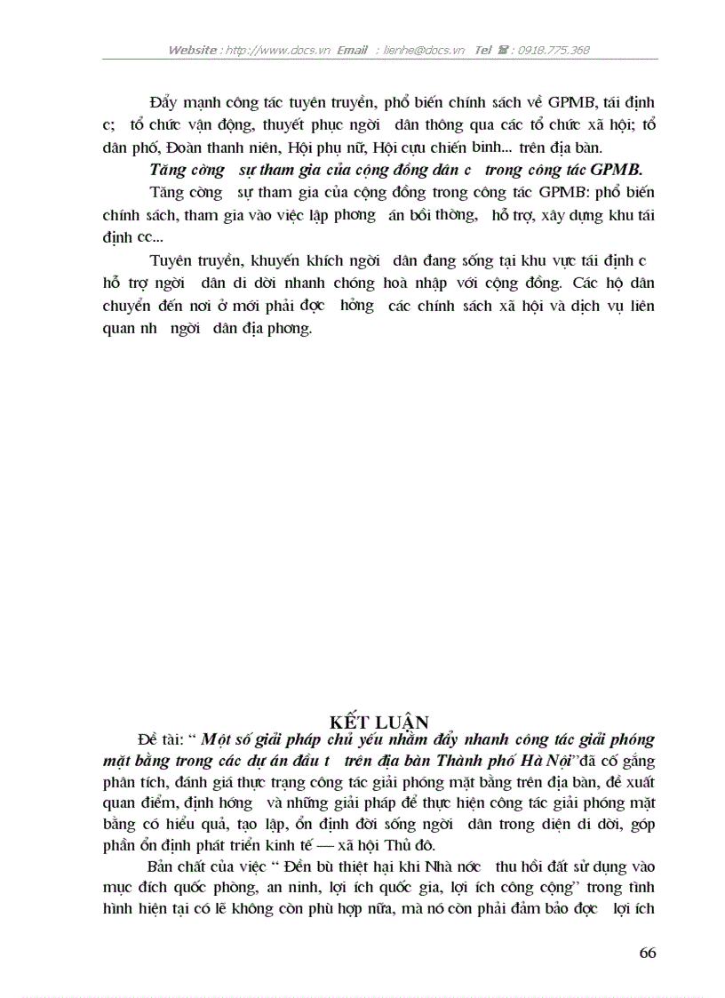 image for page Một số giải pháp chủ yếu nhằm đẩy nhanh công tác giải phóng mặt bằng trong thực hiện các dự án đầu tư trên địa bàn Thành phố Hà Nội