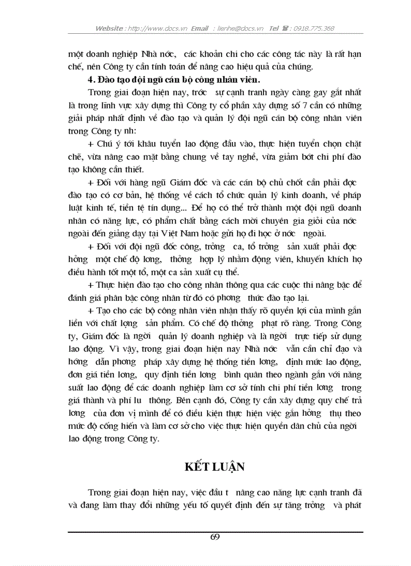 image for page Đầu tư nhằm nâng cao năng lực cạnh tranh của Công ty cổ phần xây dựng số 7