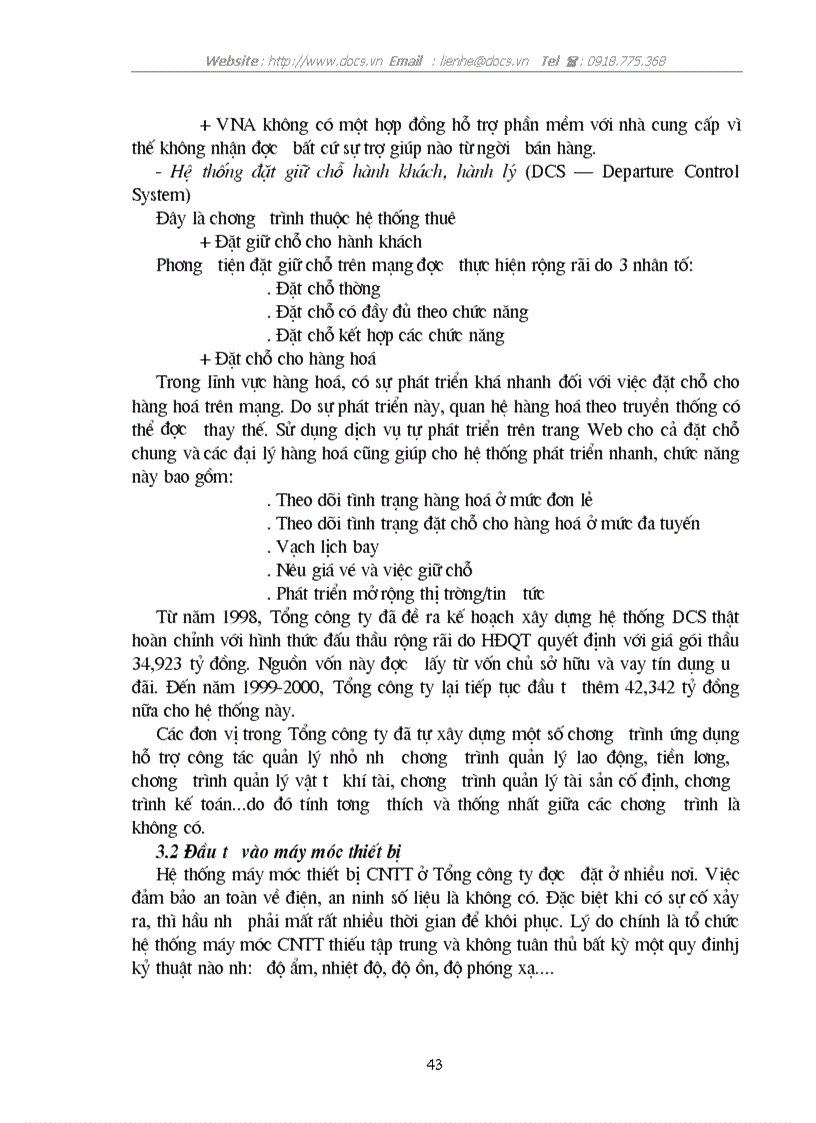 image for page Thực trạng giải pháp nhằm đẩy mạnh hoạt động đầu tư cho công nghệ thông tin ở Tổng C ty Hàng không VN