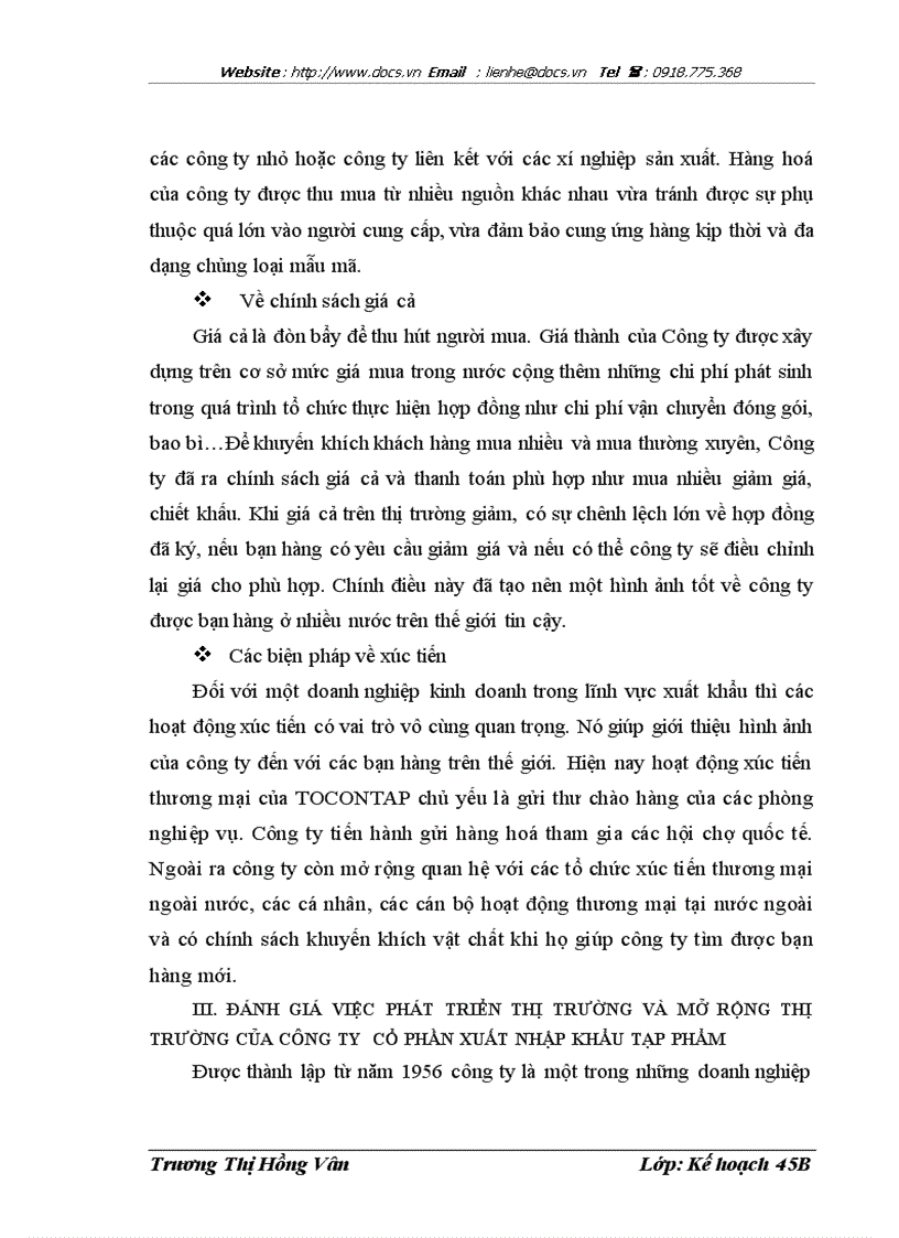 image for page Phương hướng và giải pháp phát triển thị trường xuất khẩu của Công ty cổ phần Xuất nhập khẩu Tạp phẩm