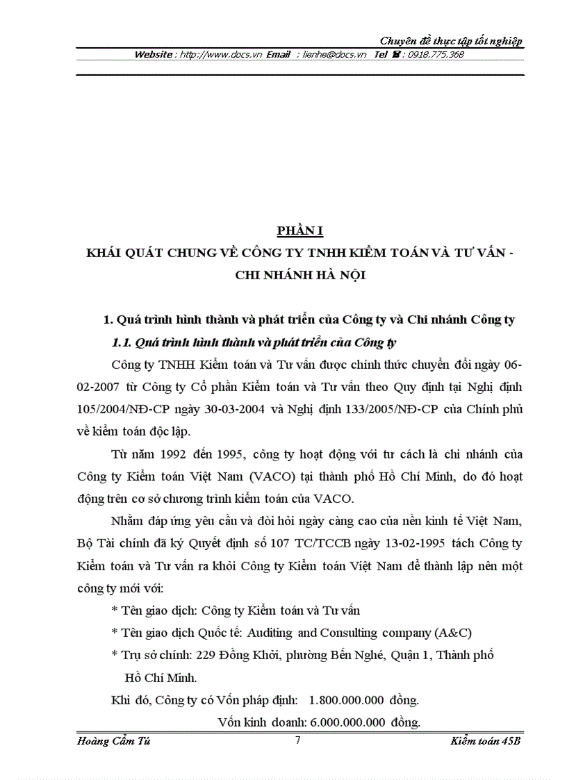 image for page Hoàn thiện quy trình kiểm toán Doanh thu và các khoản Phải thu của khách hàng trong kiểm toán tài chính do Công ty TNHH Kiểm toán và Tư vấn Chi nhán