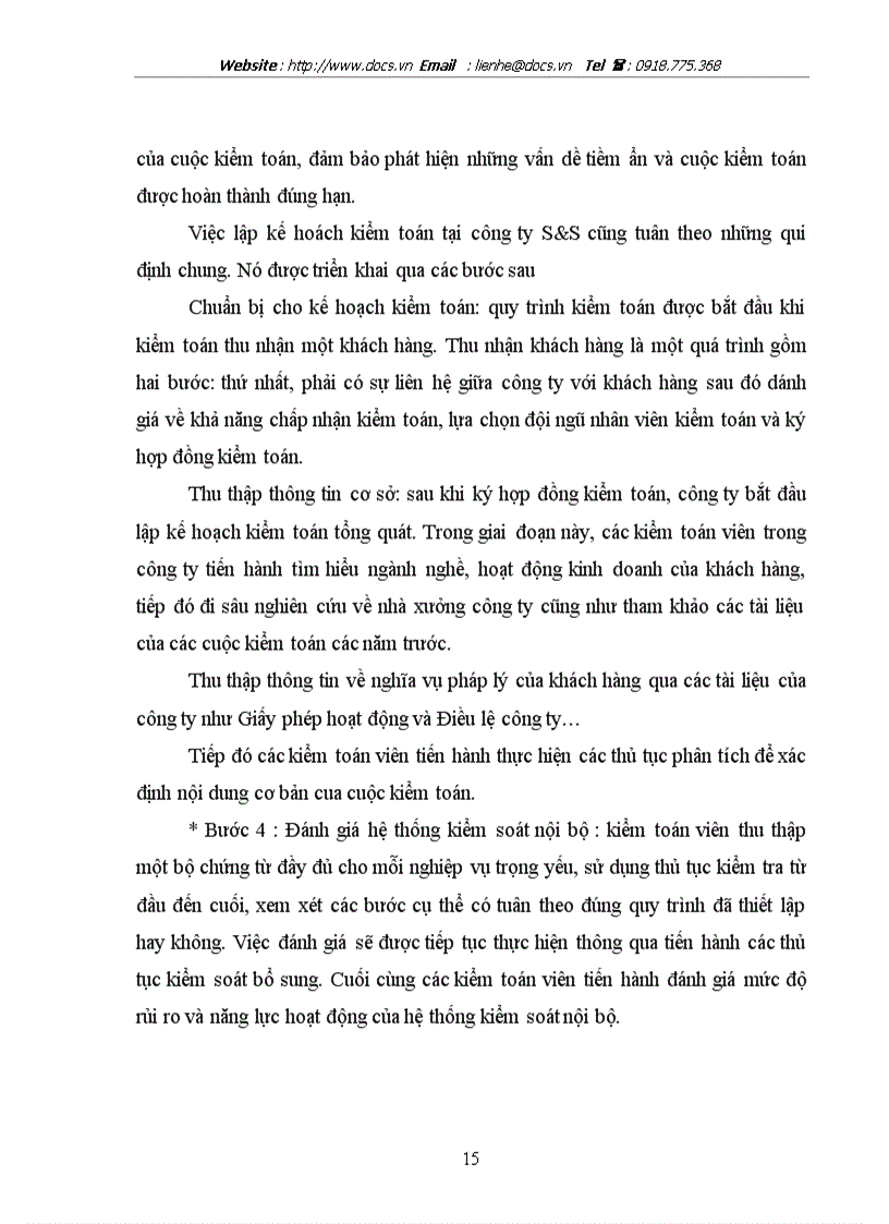 image for page Hoàn thiện quy trình kiểm toán hàng tồn kho trong kiểm toán tài chính do Công ty TNHH Tư vấn và Kiểm toán S S thực hiện