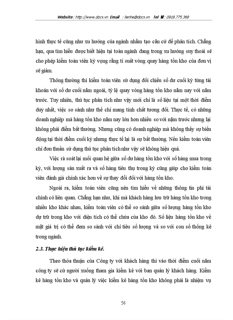 image for page Hoàn thiện quy trình kiểm toán hàng tồn kho trong kiểm toán tài chính do Công ty TNHH Tư vấn và Kiểm toán S S thực hiện