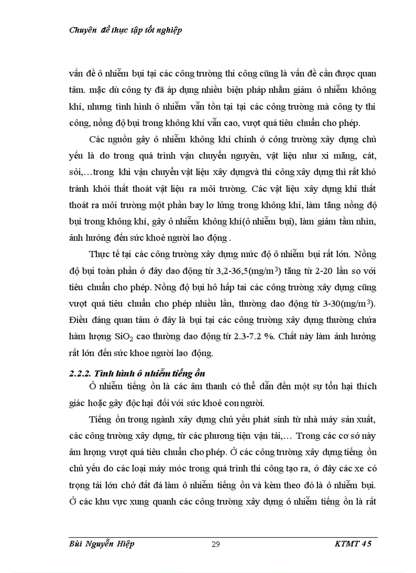 image for page Bước đầu nghiên cứu môi trường lao động và ảnh hưởng của nó tới sức khoẻ người lao động tại công ty CP PTXD XNK Sông Hồng