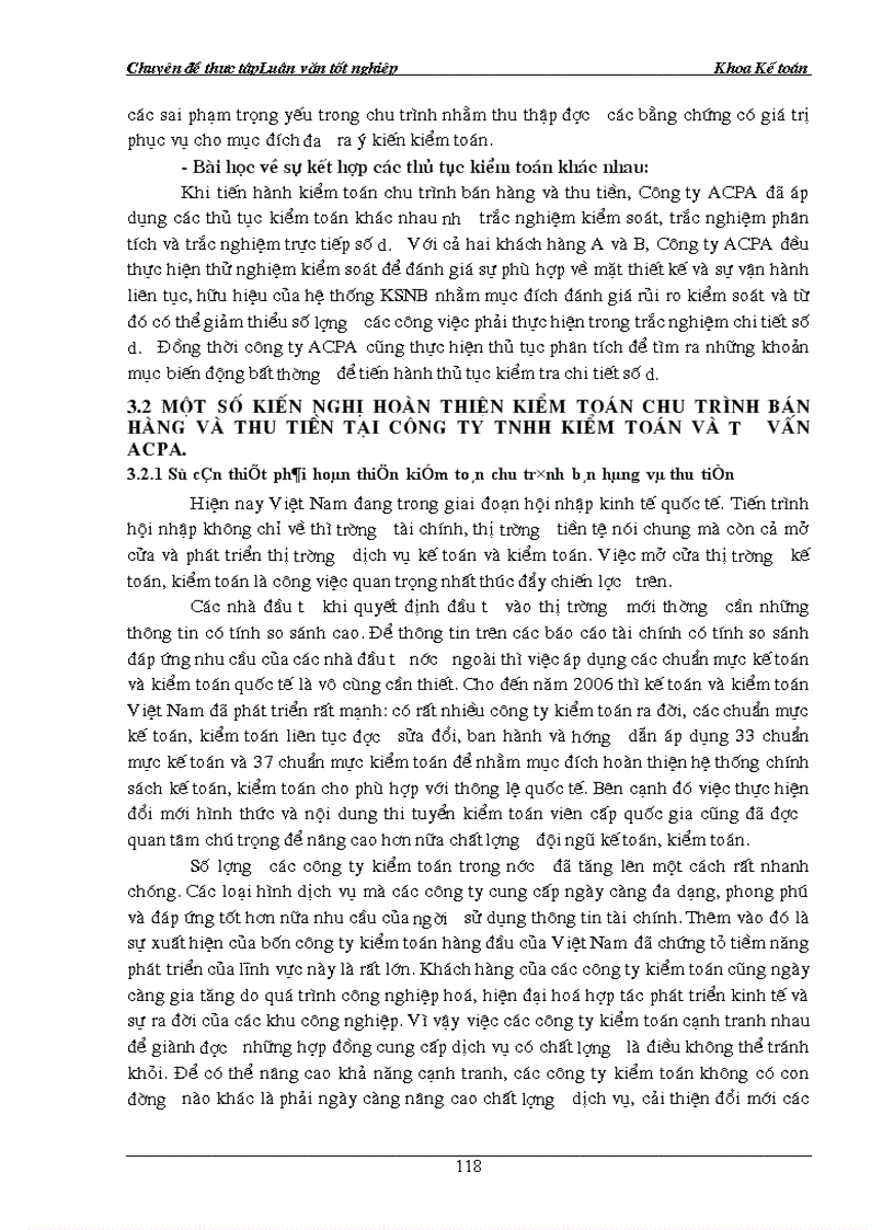 image for page Hoàn thiện kiểm toán chu trình bán hàng và thu tiền trong quy trình kiểm toán báo cáo tài chính do Công ty TNHH Kiểm toán và Tư vấn ACPA thực hiện
