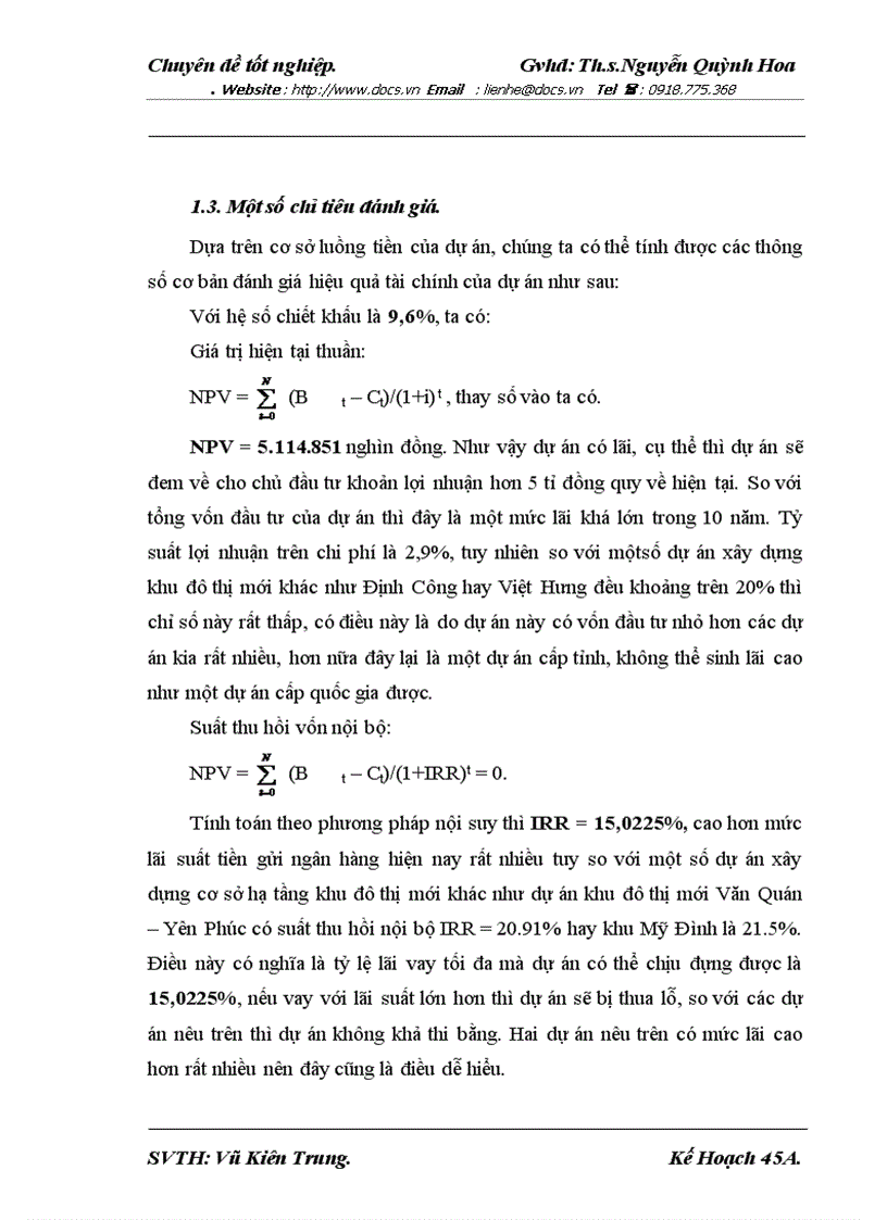 image for page Đánh giá hiệu quả của dự án đầu tư xây dựng cơ sở hạ tầng khu đô thị mới Đồng Văn tỉnh Hà Nam