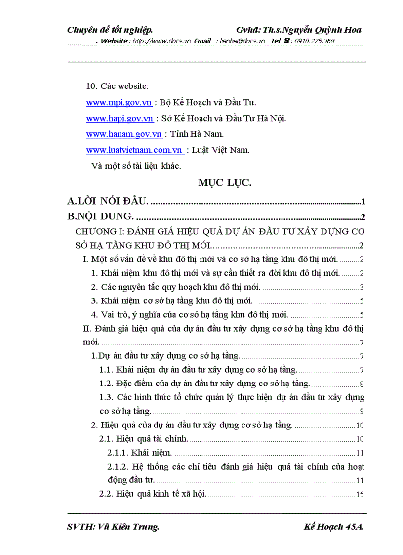 image for page Đánh giá hiệu quả của dự án đầu tư xây dựng cơ sở hạ tầng khu đô thị mới Đồng Văn tỉnh Hà Nam