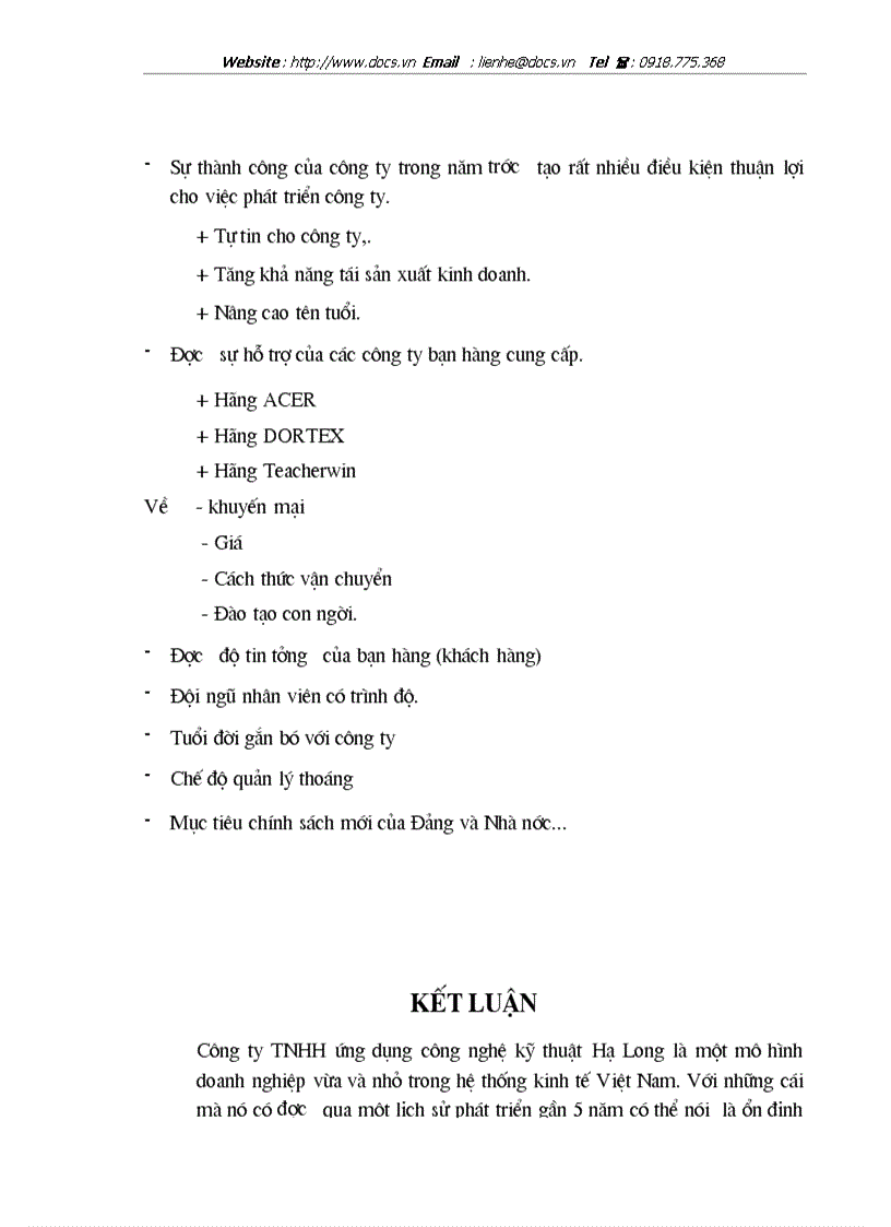 image for page Ứng dụng Marketing trong việc nâng cao hiệu quả hoạt động kinh doanh ở công ty kỹ thuật công nghệ Hạ Long