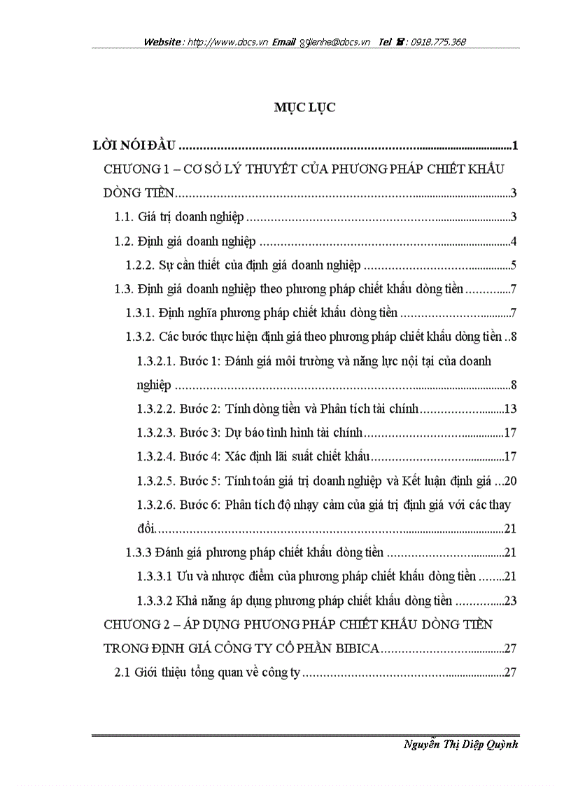 image for page Ứng dụng phương pháp chiết khấu dòng tiền trong định giá công ty cổ phần BIBICA