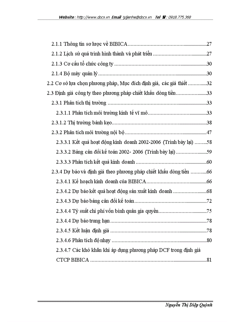 image for page Ứng dụng phương pháp chiết khấu dòng tiền trong định giá công ty cổ phần BIBICA