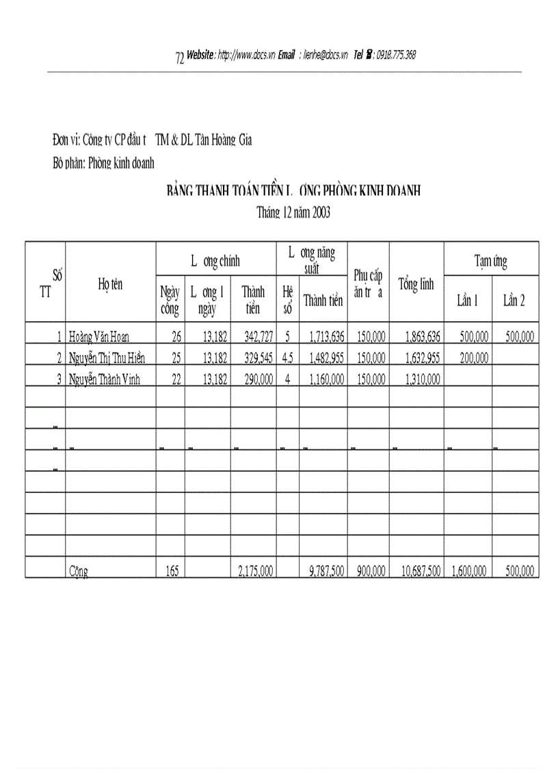 image for page Kế toán tiền lương và các khoản trích theo tiền lương tại Công ty TNHH Dịch vụ và thương mại Thành Đạt