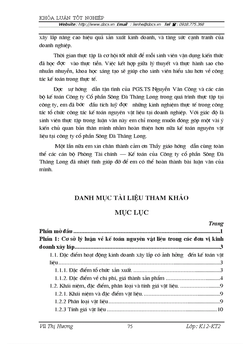 image for page Hoàn thiện kế toán nguyên vật liệu tại công ty cổ phần Sông Đà Thăng Long