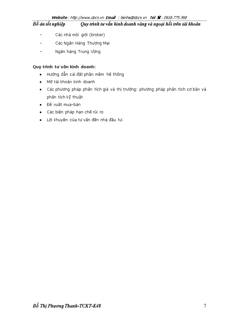 image for page Quy trình tư vấn kinh doanh vàng và ngọai hối trên tài khoản