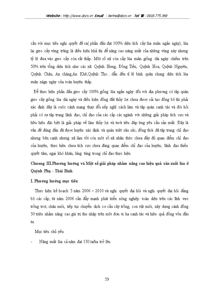 image for page Thực trạng và một số giải pháp nâng cao hiệu quả sản xuất lúa ở huyện Quỳnh Phụ tỉnh Thái Bình