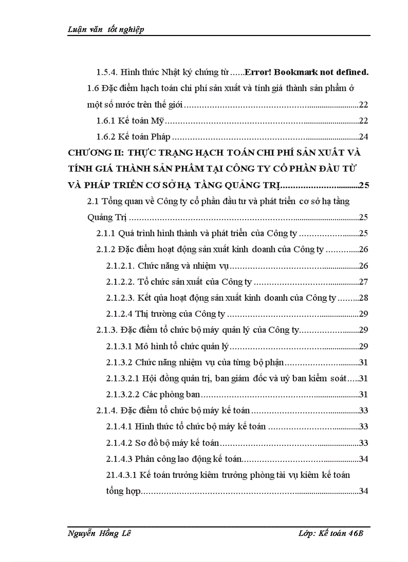 image for page Hoàn thiện công tác kế toán chi phí sản xuất và tính gíá thành sản phẩm xây lắp tại Công ty cổ phần đầu tư và phát triển cơ sở hạ tầng Quảng Trị