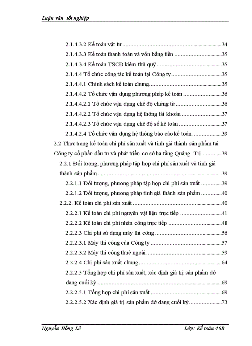 image for page Hoàn thiện công tác kế toán chi phí sản xuất và tính gíá thành sản phẩm xây lắp tại Công ty cổ phần đầu tư và phát triển cơ sở hạ tầng Quảng Trị