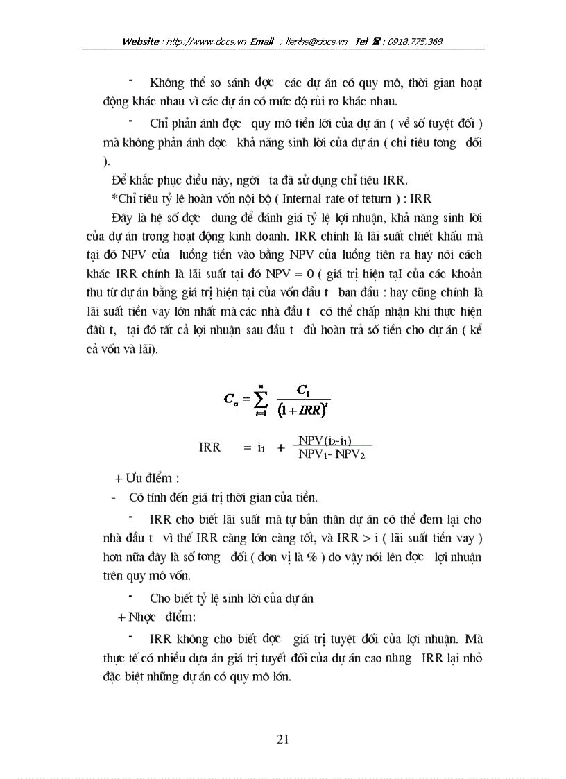 image for page Hoàn thiện công tác thẩm định hiệu quả tài chính dự án đầu tư tại Sở Giao dịch ngânhàng NHĐT PT BIDV Việt Nam
