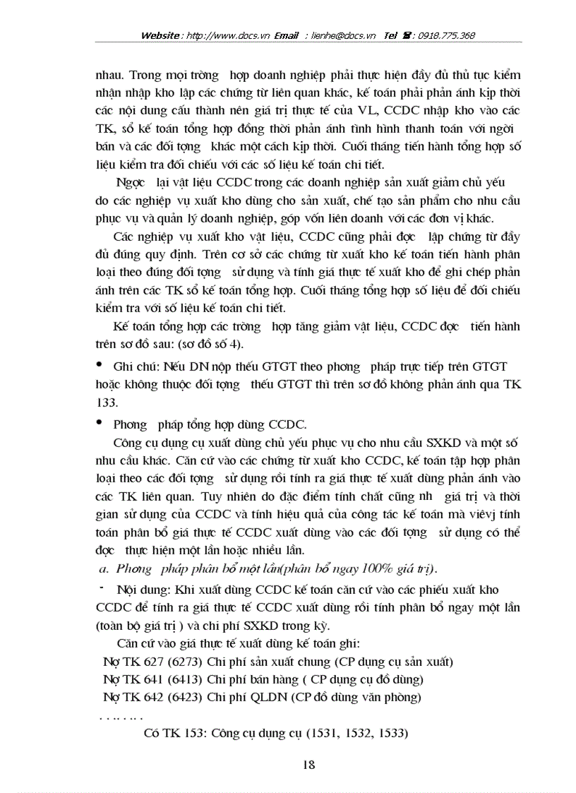 image for page Tổ chức công tác kế toán nguyên vật liệu công cụ dụng cụ ở Công ty công trình giao thông 1 HN
