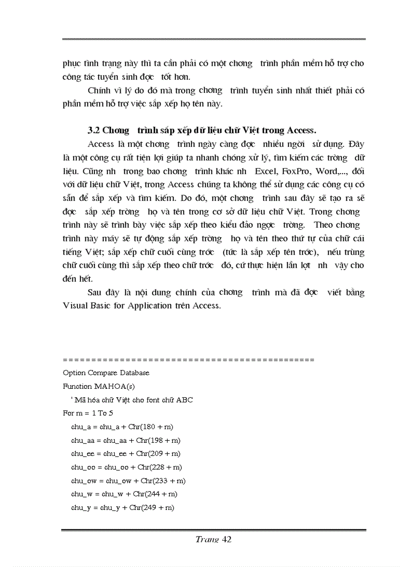 image for page Thiết kế và xây dựng phần mềm sắp xếp tiếng việt theo trường họ tên hỗ trợ cho việc tuyển sinh Đại học Cao đẳng