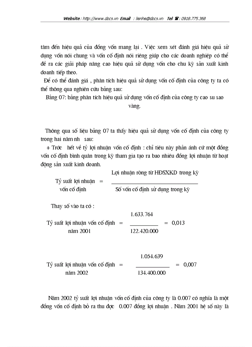 image for page Những vấn đề chung về vốn cố định và hiệu quả sử dụng vốn cố định của doanh nghiệp