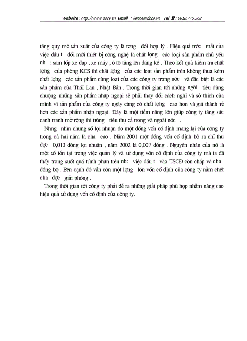 image for page Những vấn đề chung về vốn cố định và hiệu quả sử dụng vốn cố định của doanh nghiệp