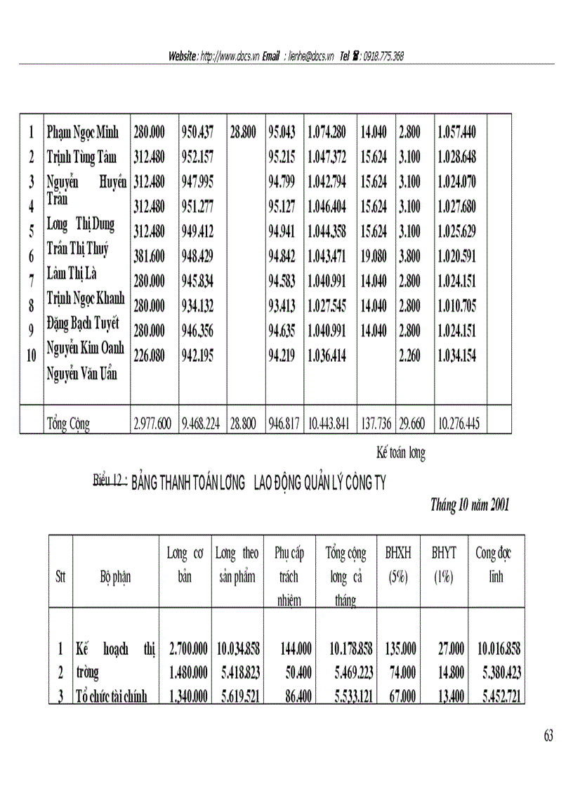 image for page Tổ chức hạch toán tiền lương và các khoản trích theo lương tại Công ty cổ phần Chương Dương