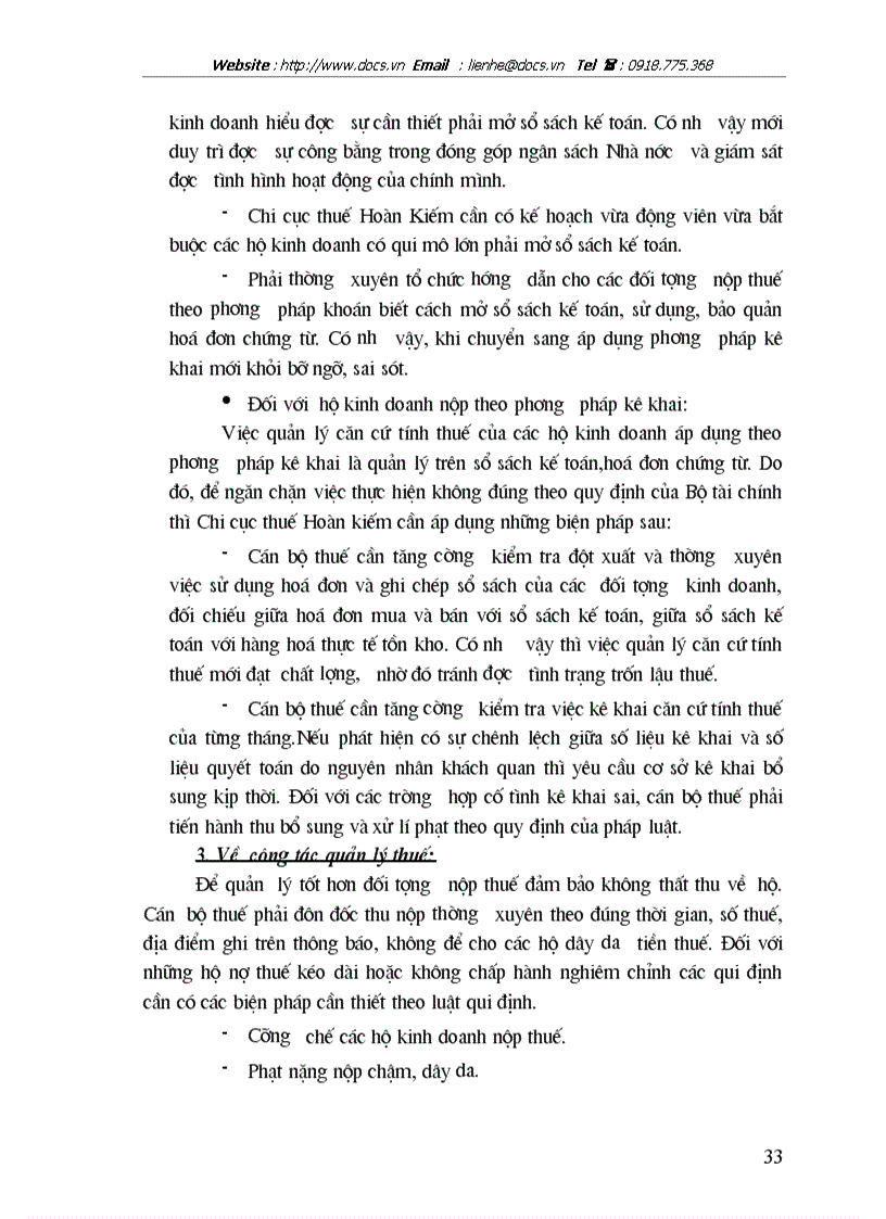 image for page Về tình hình thực hiện Luật thuế giá trị gia tăng VAT đối với hộ kinh tế cá thể trên địa bàn quận Hoàn Kiếm thành phố Hà Nội