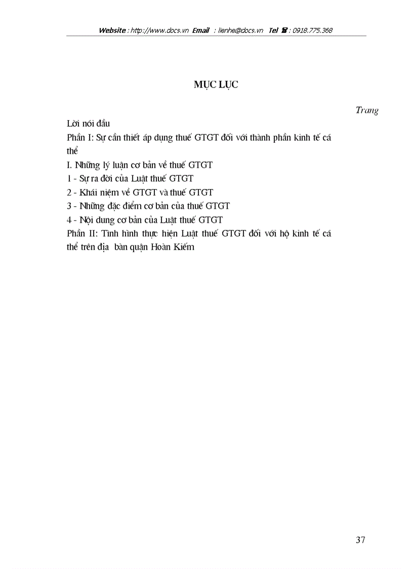 image for page Về tình hình thực hiện Luật thuế giá trị gia tăng VAT đối với hộ kinh tế cá thể trên địa bàn quận Hoàn Kiếm thành phố Hà Nội