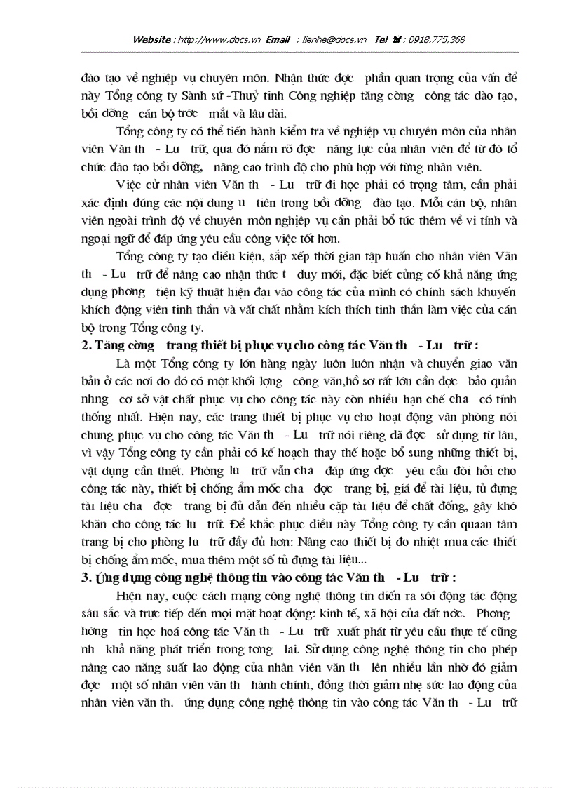 image for page 1số biện pháp nâng cao hiệu quả công tác Văn thư Lưu trữ trong văn phòng Tổng Công ty Sành sứ Thuỷ tinh Công nghiệp