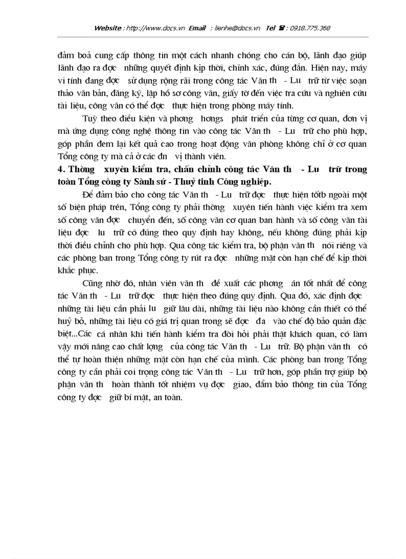 image for page 1số biện pháp nâng cao hiệu quả công tác Văn thư Lưu trữ trong văn phòng Tổng Công ty Sành sứ Thuỷ tinh Công nghiệp