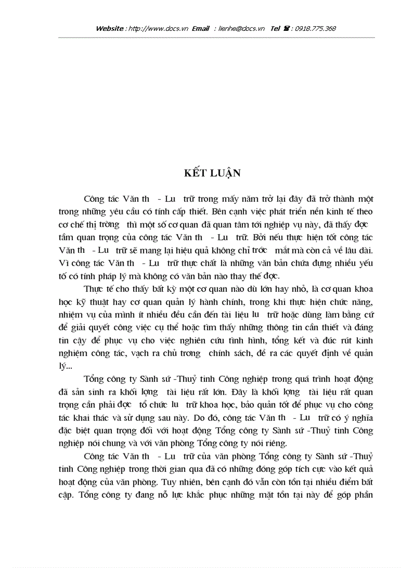 image for page 1số biện pháp nâng cao hiệu quả công tác Văn thư Lưu trữ trong văn phòng Tổng Công ty Sành sứ Thuỷ tinh Công nghiệp