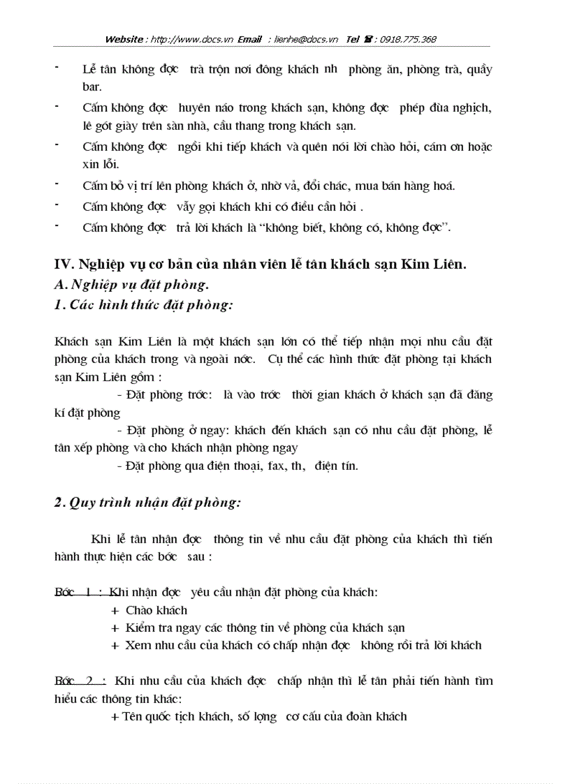 image for page Là nghiệp vụ lễ tân khách sạn