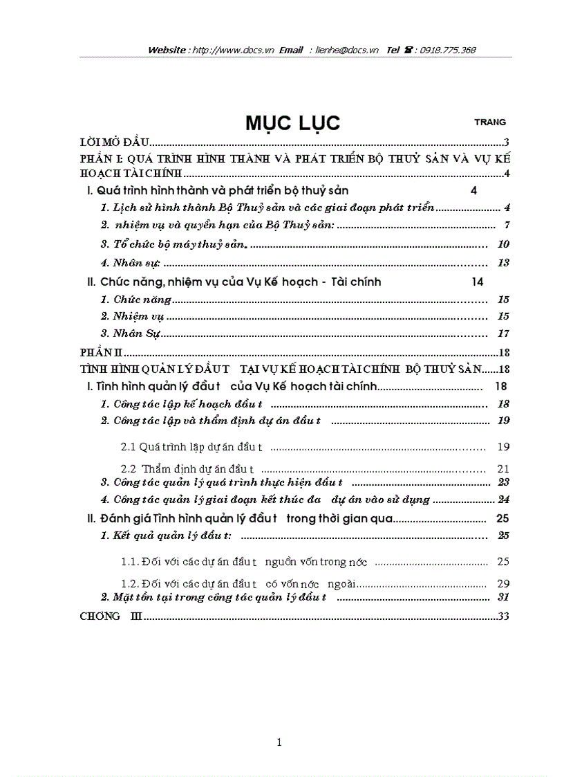 image for page Tại Bộ Thuỷ sản Vụ Kế hoạch Tài chính