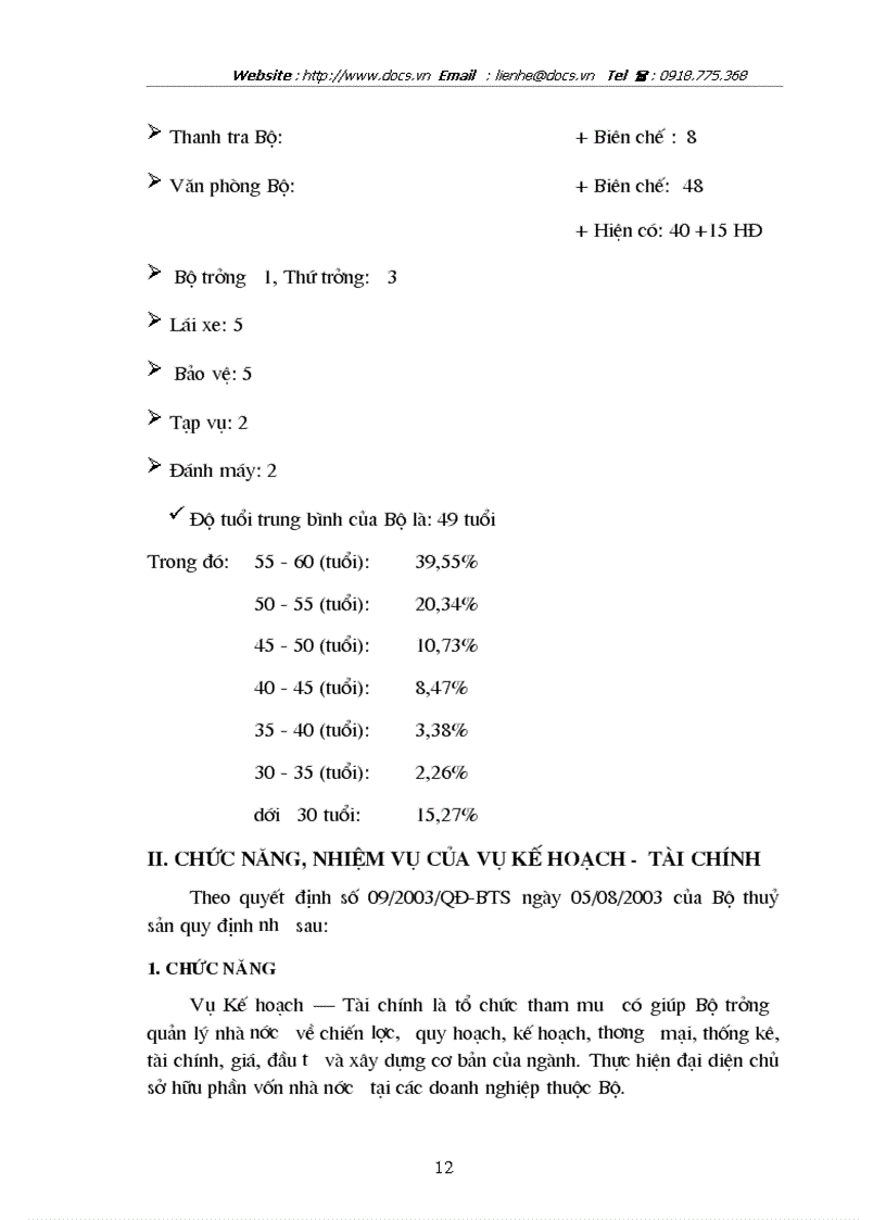 image for page Tại Bộ Thuỷ sản Vụ Kế hoạch Tài chính