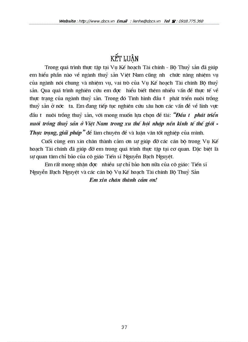 image for page Tại Bộ Thuỷ sản Vụ Kế hoạch Tài chính