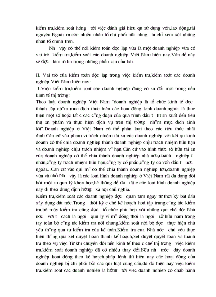 image for page Vai trò của kiểm toán độc lập trong việc kiểm tra kiểm soát các doanh nghiệp Việt Nam hiện nay