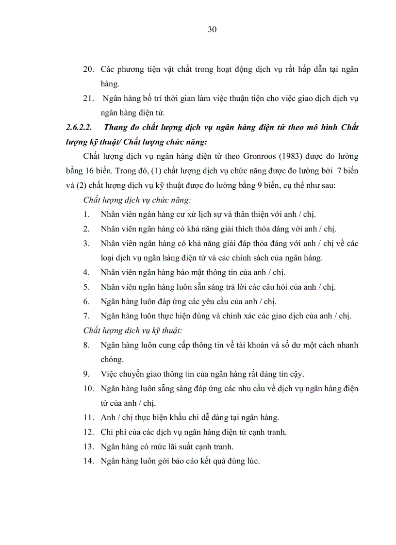 image for page Chất lượng dịch vụ ngân hàng điện tử so sánh giữa mô hình SERVQUAL và GRONROOS
