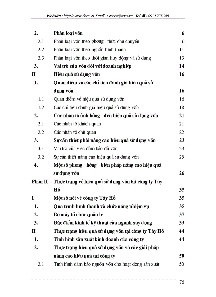 image for page Giải pháp nâng cao hiệu quả sử dụng vốn tại công ty Tây hồ Bộ Quốc phòng