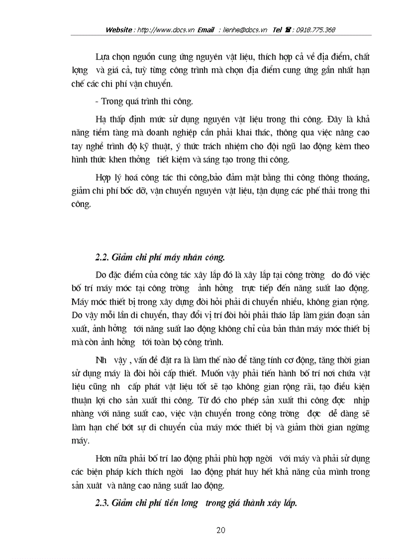 image for page Các giải pháp cơ bản góp phần hạ giá thành xây dựng công trình xây dựng ở Công ty xây dựng và phát triển nhà Hai Bà Trưng