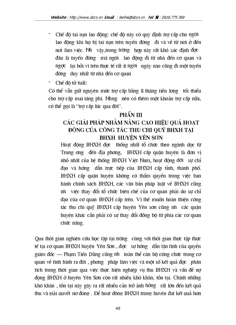 image for page Ông tác thu chi và quản lý quỹ BHXH Huyện Yên Sơn Tuyên Quang thời gian qua