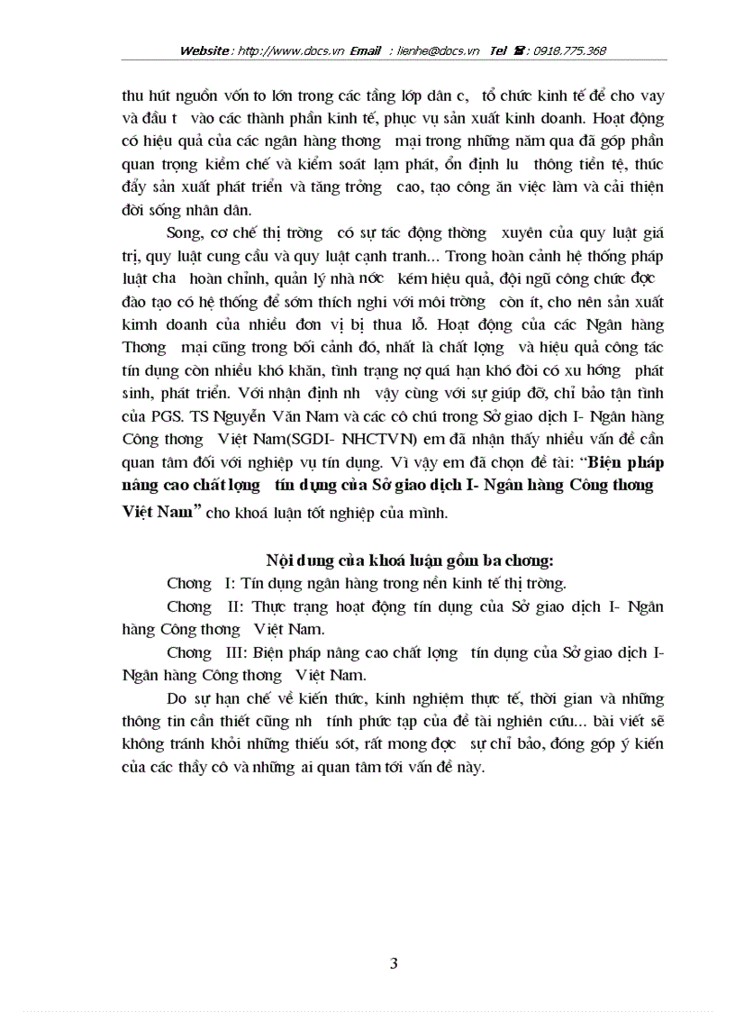 image for page Biện pháp nâng cao chất lượng tín dụng của Sở giao dịch I Ngân hàng Công thương Việt Nam