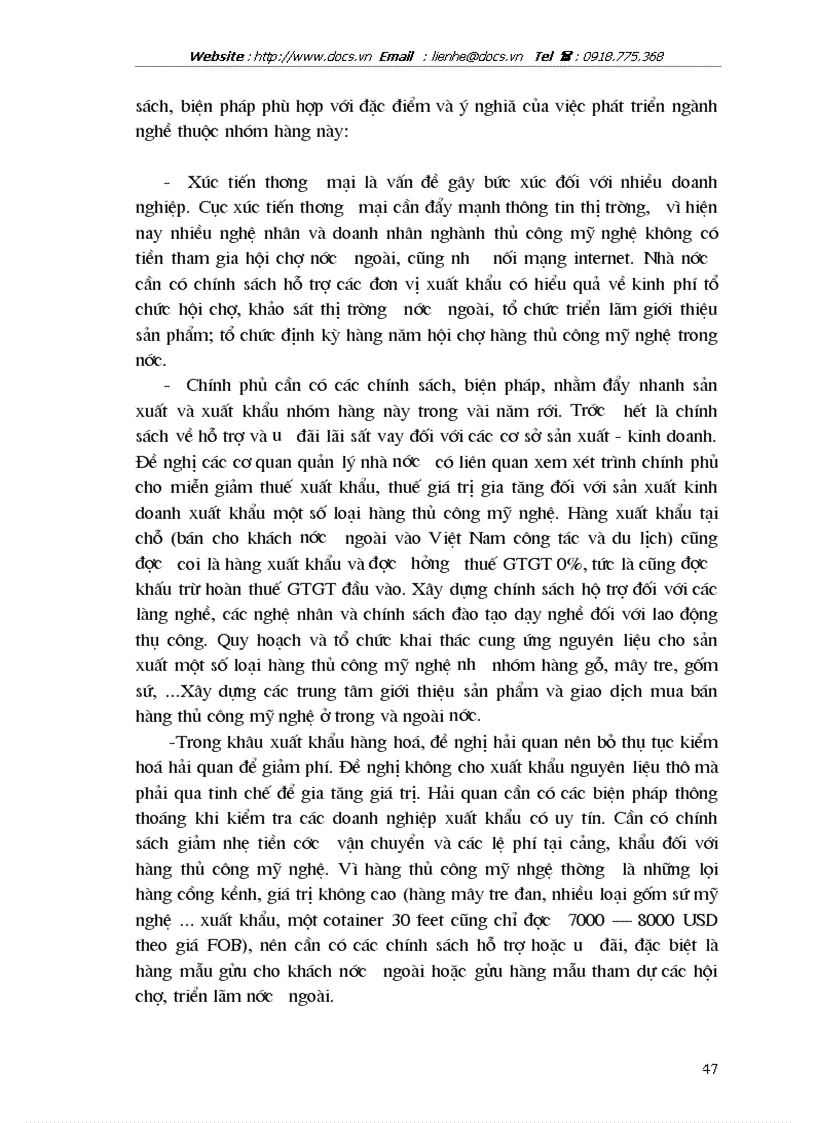 image for page Hoạt động xuất khẩu hàng thủ công mỹ nghệ tại Công ty mỹ thuật Trung ương