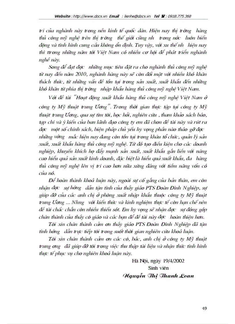 image for page Hoạt động xuất khẩu hàng thủ công mỹ nghệ tại Công ty mỹ thuật Trung ương