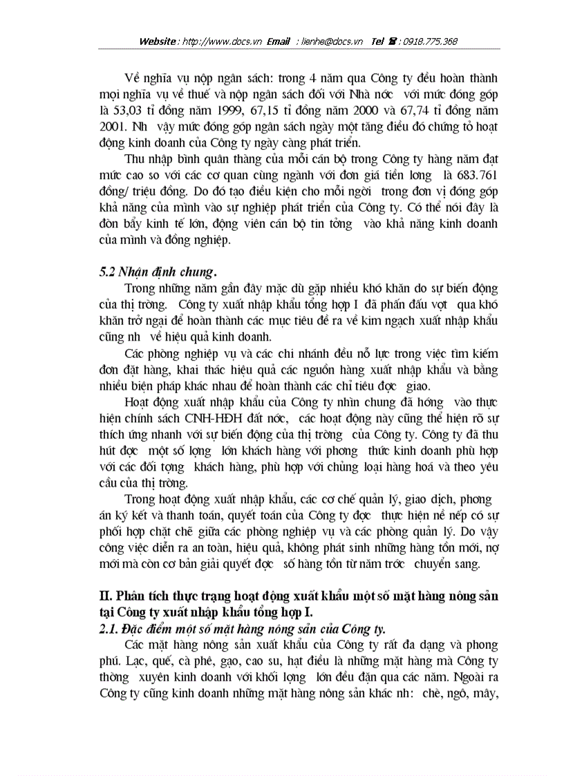 image for page 1số giải pháp chủ yếu nhằm thúc đẩy xuất khẩu mặt hàng nông sản tại Công ty XNK tổng hợp