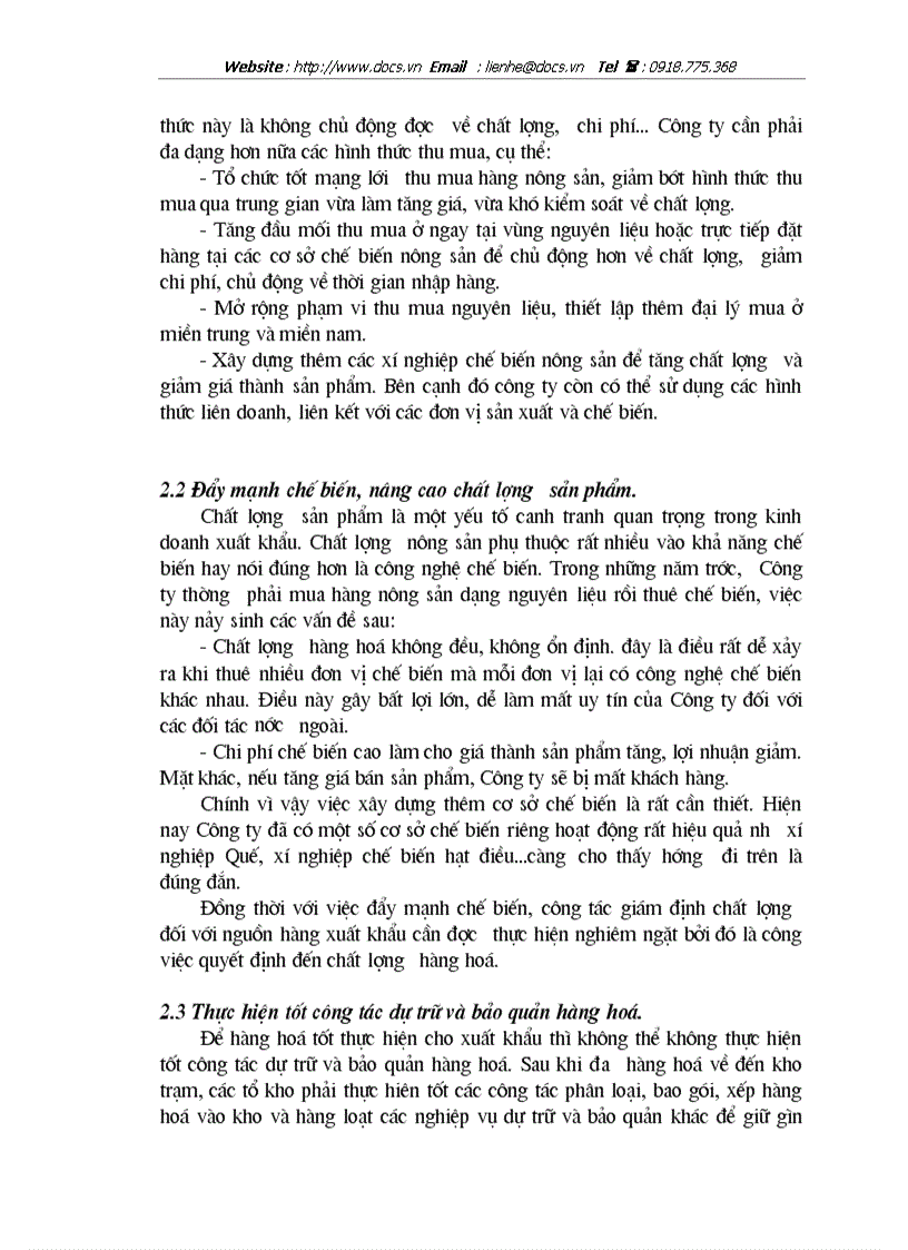 image for page 1số giải pháp chủ yếu nhằm thúc đẩy xuất khẩu mặt hàng nông sản tại Công ty XNK tổng hợp