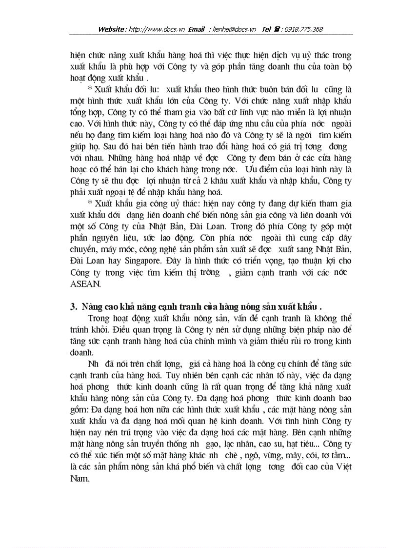 image for page 1số giải pháp chủ yếu nhằm thúc đẩy xuất khẩu mặt hàng nông sản tại Công ty XNK tổng hợp