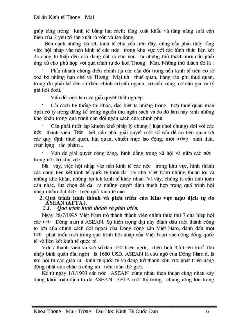 image for page Xuất khẩu hàng hoá của Việt Nam trong điều kiện thực hiện lộ trình AFTA CEPT